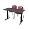 Cain Rectangle Tables > Training Tables > Cain Training Table & Chair Sets, 48 W, 24 L, 29 H, Grey MTRCT4824GY47BY - alternate 1
